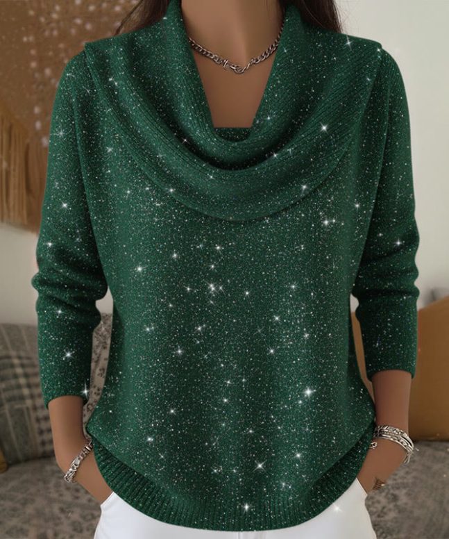 Sparkling Starry Sky Long Sleeved Sweater - Image 3