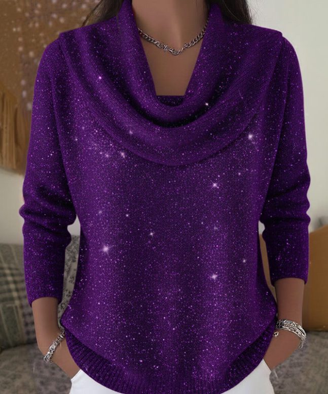 Sparkling Starry Sky Long Sleeved Sweater - Image 6